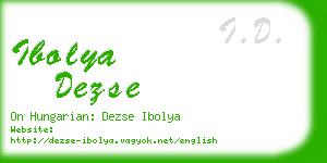 ibolya dezse business card